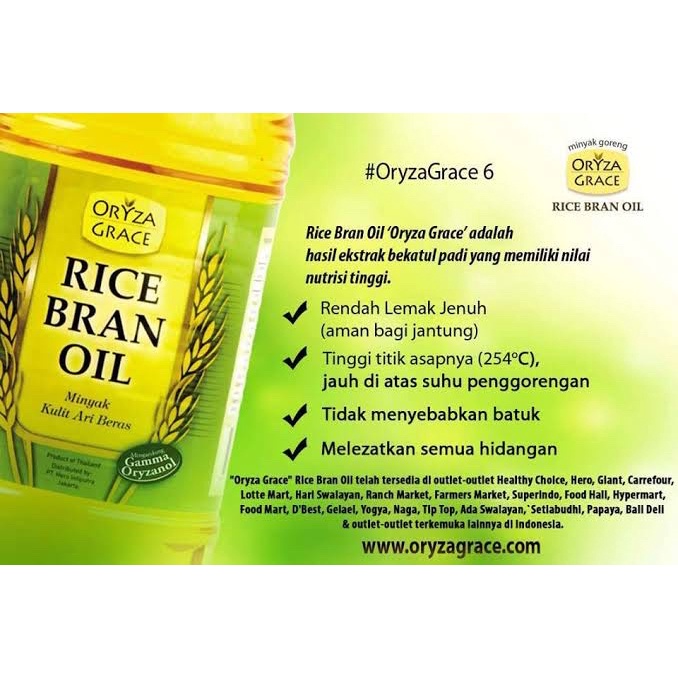 

ds001vv Oryza Grace Rice Brand Oil Minyak Goreng Sehat Alami 1L Harga Promo Fsfs201