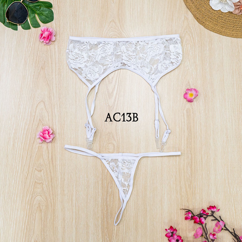 [PRODUK TERLARIS] GARTER BELT SUSPENDER AKSESOSRIS LINGERIE PUTIH AC13B