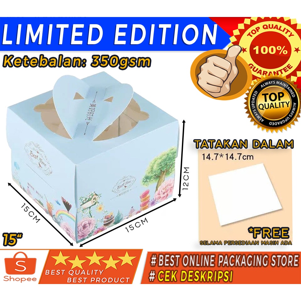 

DUS KUE KERTAS CANTIK UKURAN 15X15X12CM - JP1505