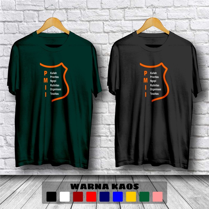 Kaos PMII Logo Baju Distro - Putih, S