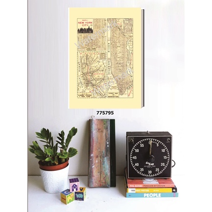 

Buku Tulis / Notebook / B5 / Hardcover / Vintage Map of New York City - 2