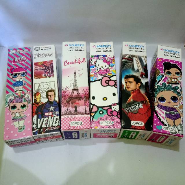 

Isi Tinta Gel Pen isi 20 pcs / Refill Pulpen Gel / Refill Gel Pen