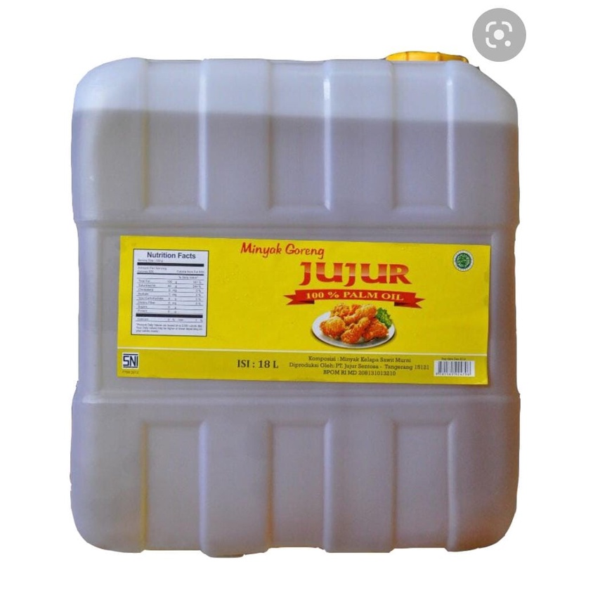 

(include jerigen) minyak goreng jujur kemasan jerigen 18 liter