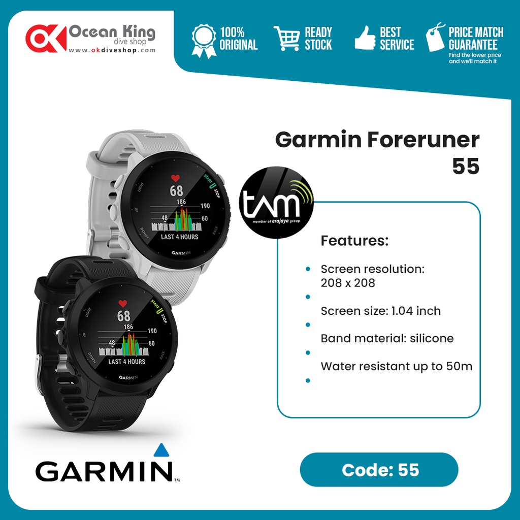 GARMIN SMART WATCHES FORERUNNER 55 BLACK