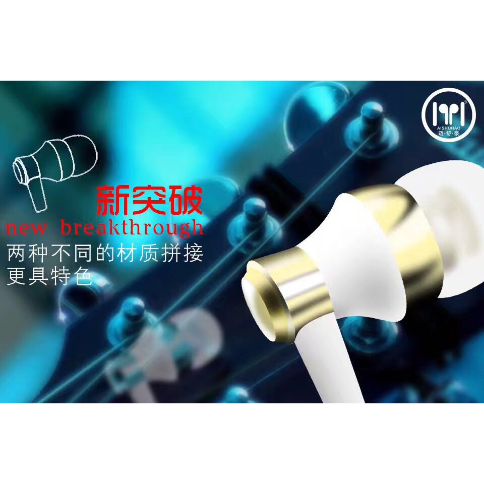 Earphones Dengan MIC dan Volume Handsfree Handfree Headset MSH X5 BASS KUAT for Iphone / Android