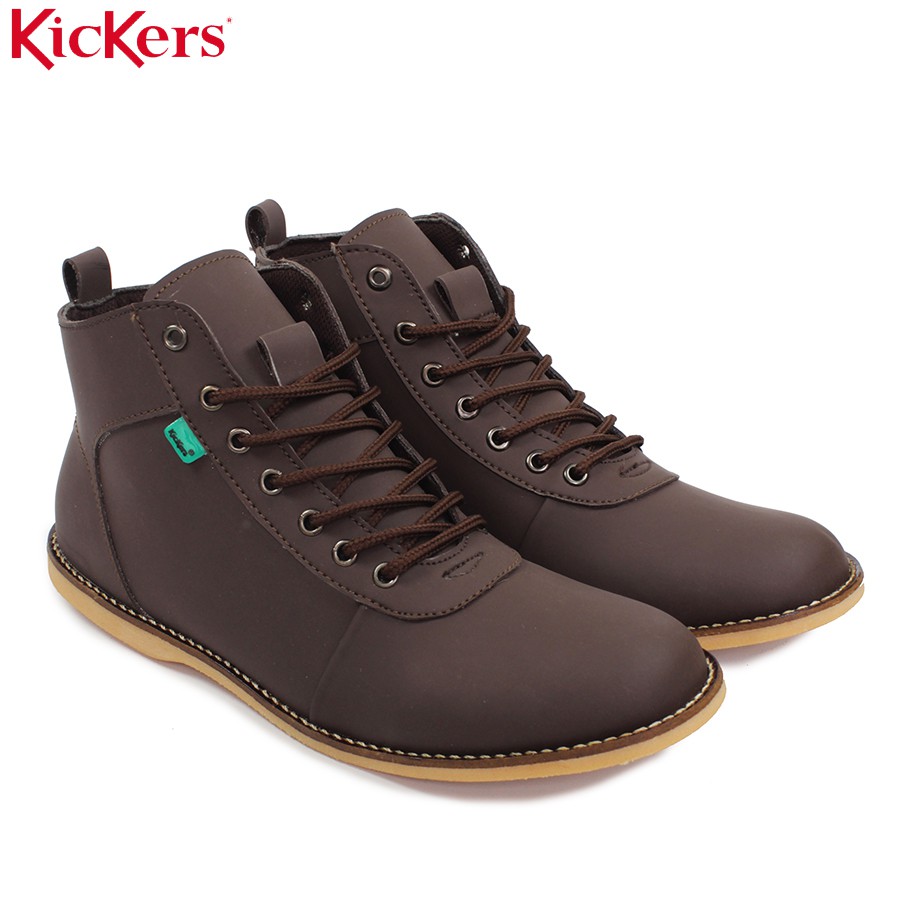 MS SHOP - BIG SALE - Sepatu Semi Boots Pria Kickers Bandit Coklat Kasual Bots Kikers Keren Kuliah