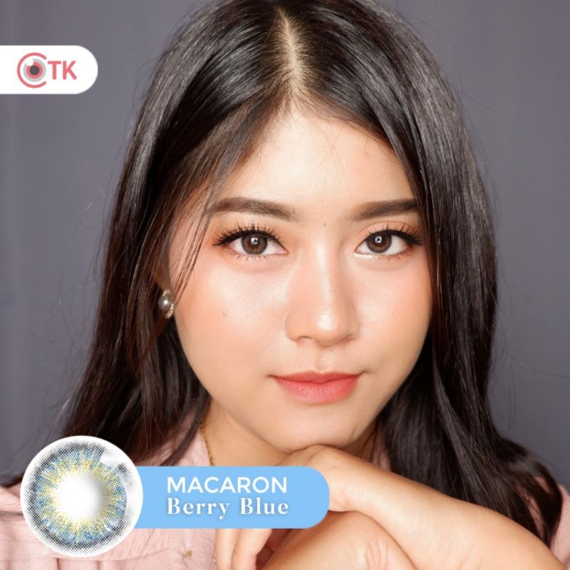 Softlens MACARON 14.5 MM BERRY BLUE MINUS -0.50 S.D -6.00 by CTK