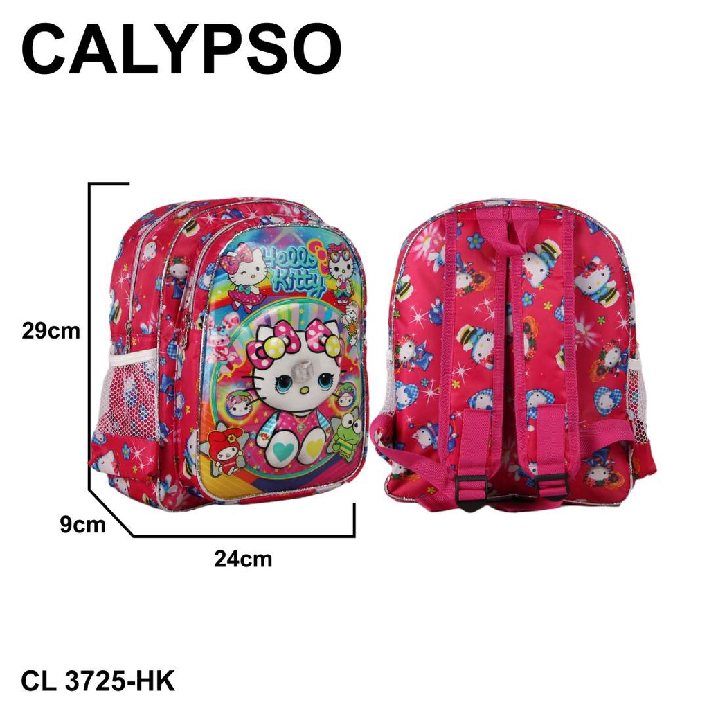 [KLIKTAS] Tas Ransel Sekolah Anak TK Paud ampu LED gambar kartun 3D Calypso 3725