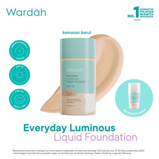 WARDAH Everyday Luminous Liquid Foundation SPF 15 35ml