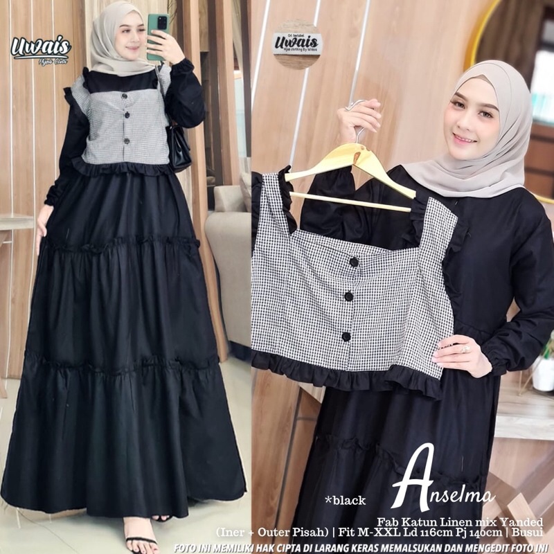 ANSELMA GAMIS SET ROMPI ORIGINAL UWAIS / GAMIS UWAIS BARUUU