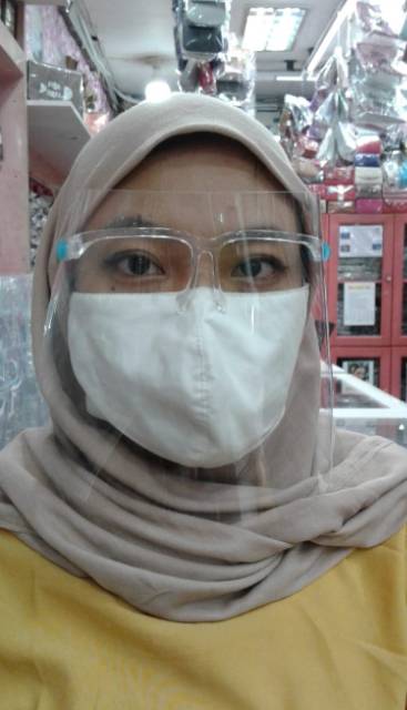 Faceshield kacamata Nagita Packaging box Lokal kualitas bagus