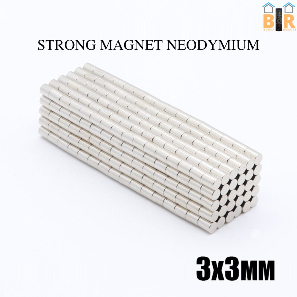 STRONG MAGNET NEODYMIUM NdFeB N50 3MM X 3MM KOIN NEO BULAT