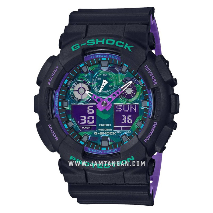 Casio G-Shock GA-100BL-1ADR Special Color Models Digital Analog