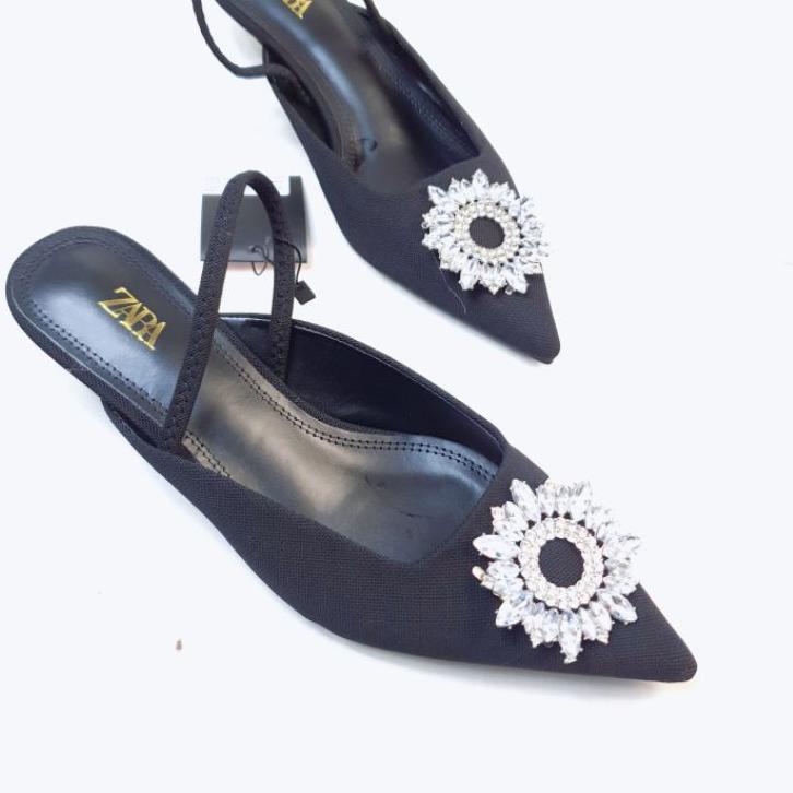 Murah Banget✫ ZR Shimmery Singback Ballerina with Kitten Heels 1913 Modis