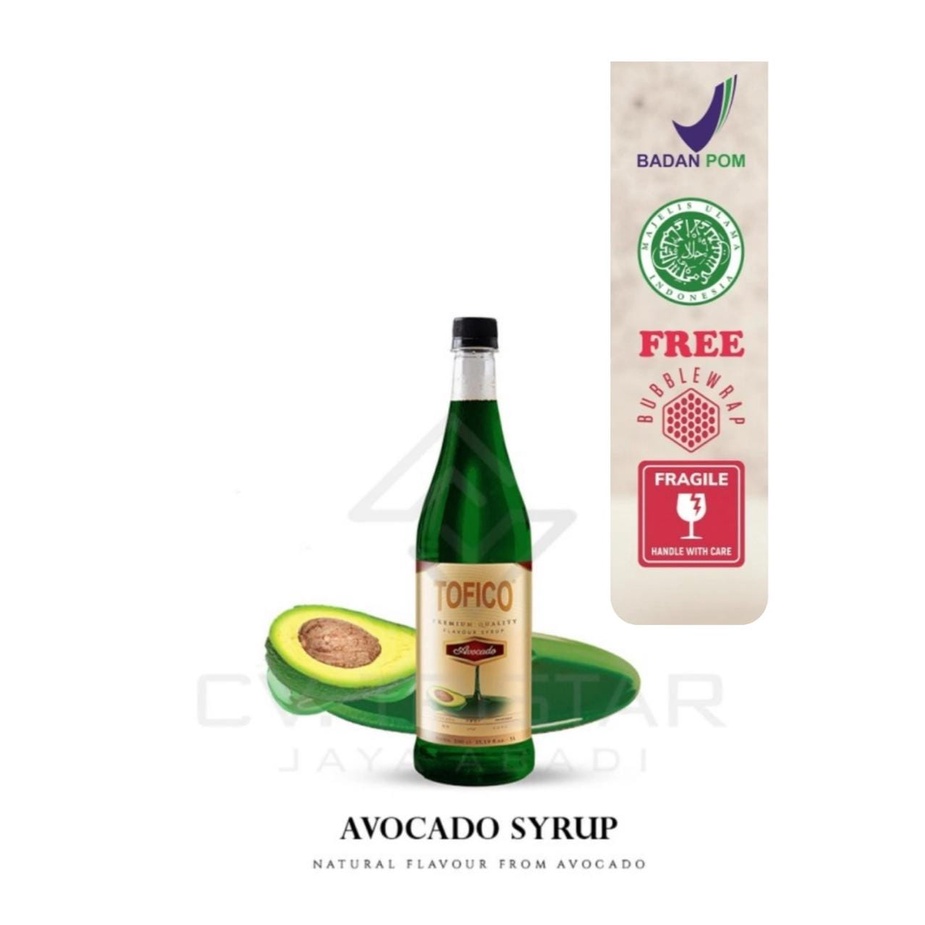 

Tofico Syrup avocado Natural Flavour 1 Liter Tofico sirup alpukat