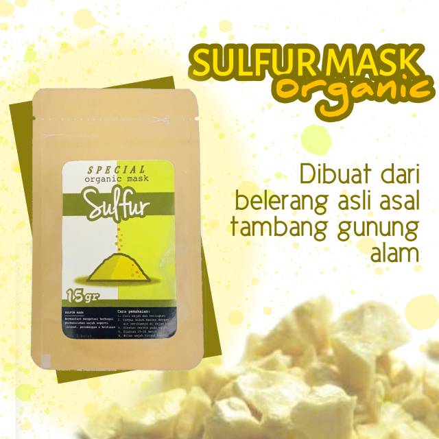 MASKER WAJAH ORGANIK SPESIAL 15 GRAM (SULFUR MASK) - MASKER BUBUK ORGANIK