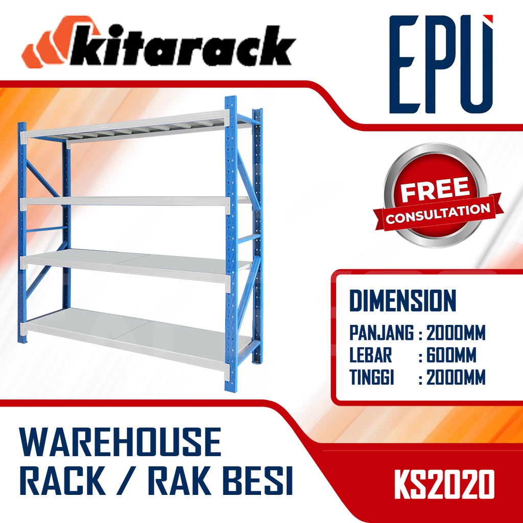Kitarack KS2020 (Starter) - Rak Gudang Besi Warehouse Rack Rak Besi