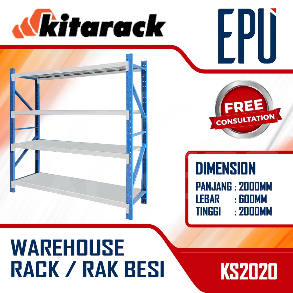 Kitarack KS2020 (Starter) - Rak Gudang Besi Warehouse Rack Rak Besi