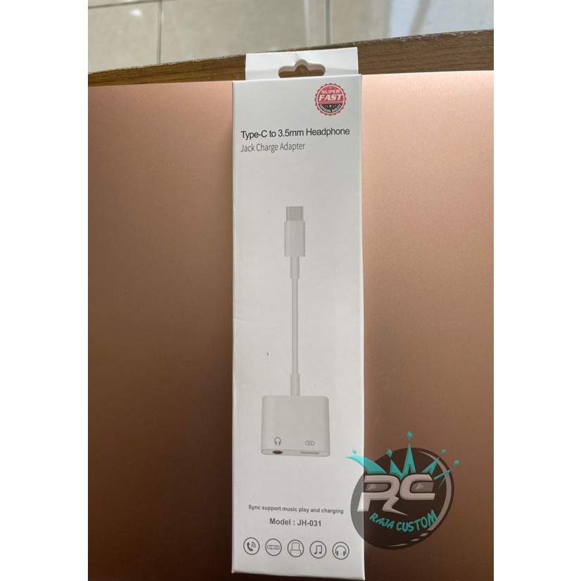 JH031 Spilter type c 2in1 kabel audio type c 2in1 jek audio type c 2in1 splitter type c 2in1 Samsung