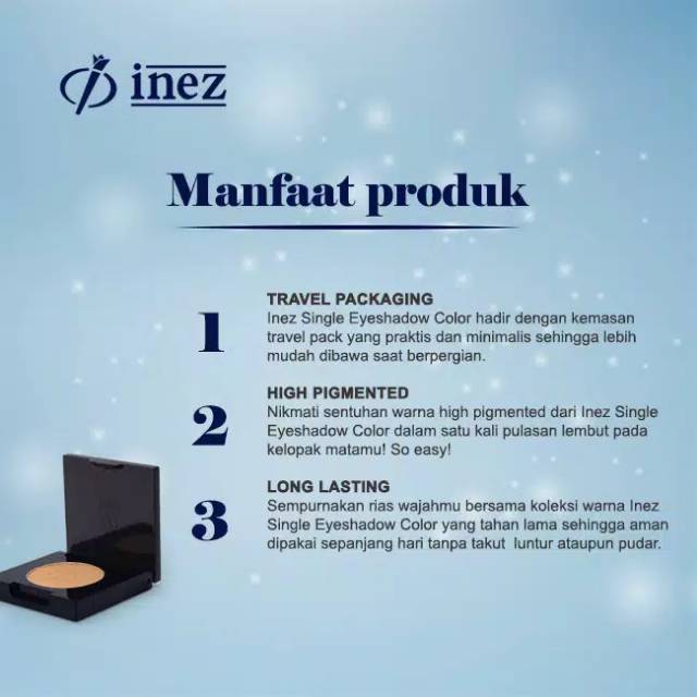 ❤️GROSIR❤️ INEZ Single Eyeshadow Color