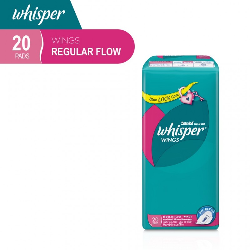 Whisper Pembalut Wanita Reguler Flow Wings - 20 s