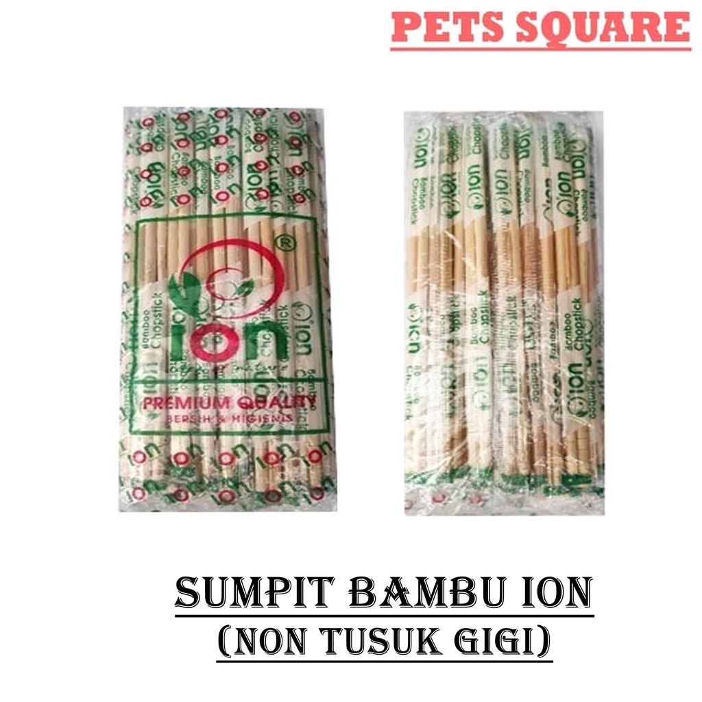 Sumpit Bambu ION + Tusuk Gigi &amp; Sumpit Bambu ION Non Tusuk Gigi