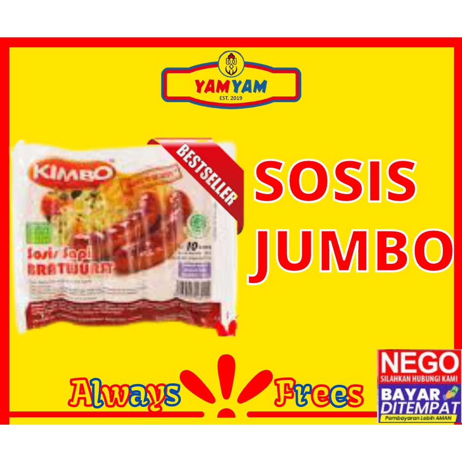 

Sosis Sapi isi 10 KIMBO Frozen Makanan Beku Depok Jakarta Tangerang Bogor Bekasi Jabodetabek