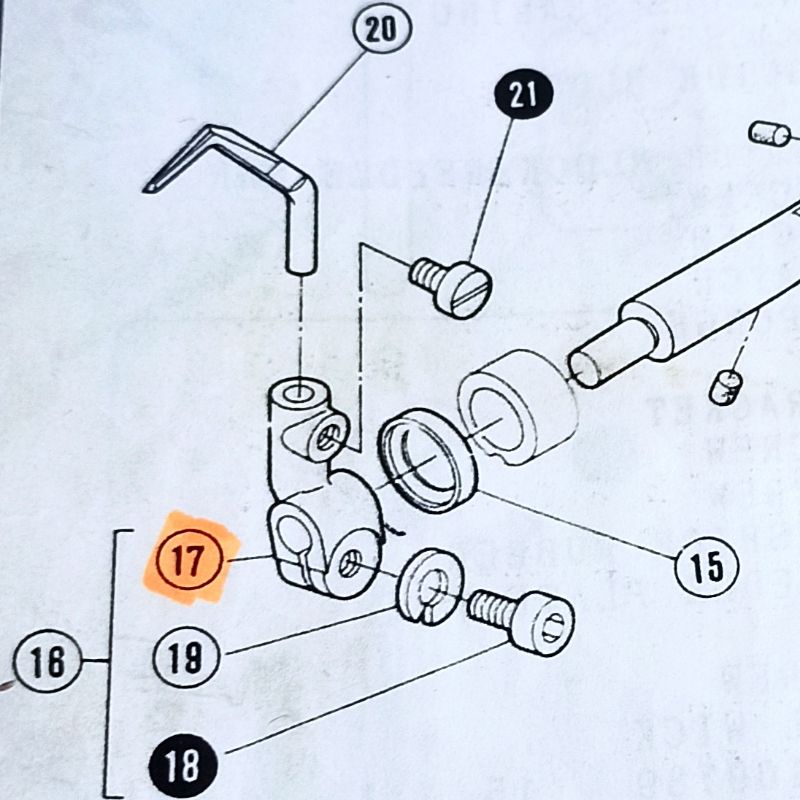 251519 Dudukan Tahanan Jarum Mesin Jahit Kamkut / Overdeck / Lever Assembly