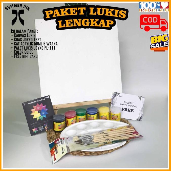 

[COD] Painting Kit | Paket Lukis Lengkap dan Termurah!! | Canvas 20 x 20 - S PRODUK TERBATAS Kode 744