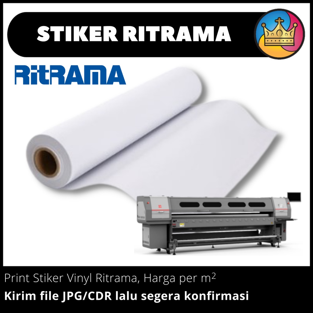 Jual Print Cetak Indoor Sticker Stiker Bahan Vinyl Ritrama Meteran Shopee Indonesia 8830