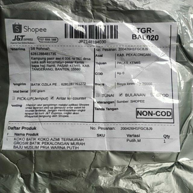 Koko Batik Koko Azmi Termurah Grosir Batik Pekalongan Murah Baju Muslim Pria Warna Putih