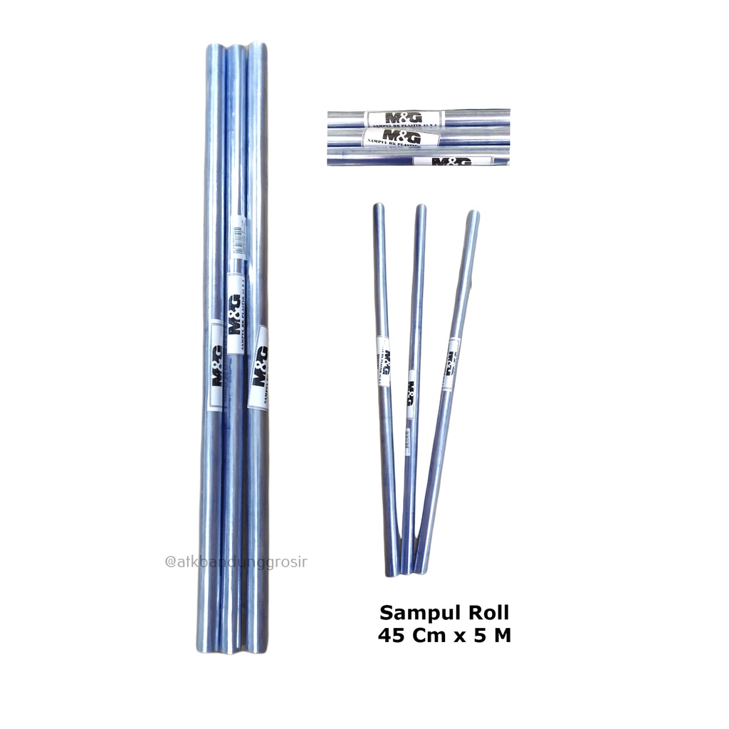 Jual Sampul Plastik Mika Roll M&G 45 cm x 5 meter Sampul Lks Folio A4