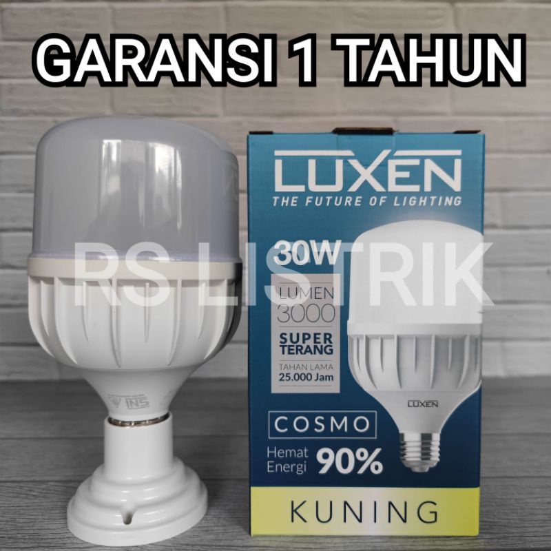 LUXEN LAMPU LED COSMO 30W 30 WATT CAHAYA KUNING WARM WHITE 3000K GARANSI 1 TAHUN