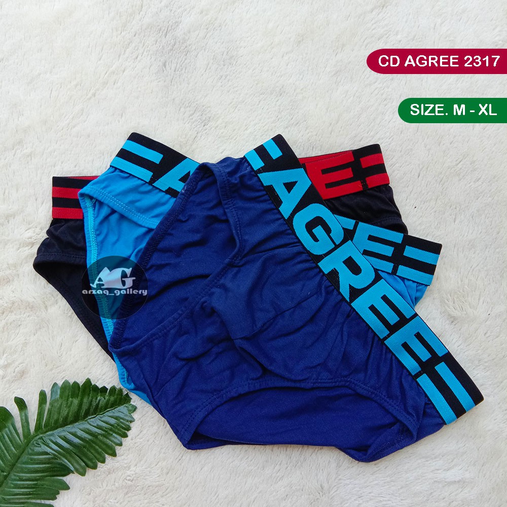 [ isi 3 pcs ]Celana Dalam pria Agree 2317 | CD Agree Karet Boxer