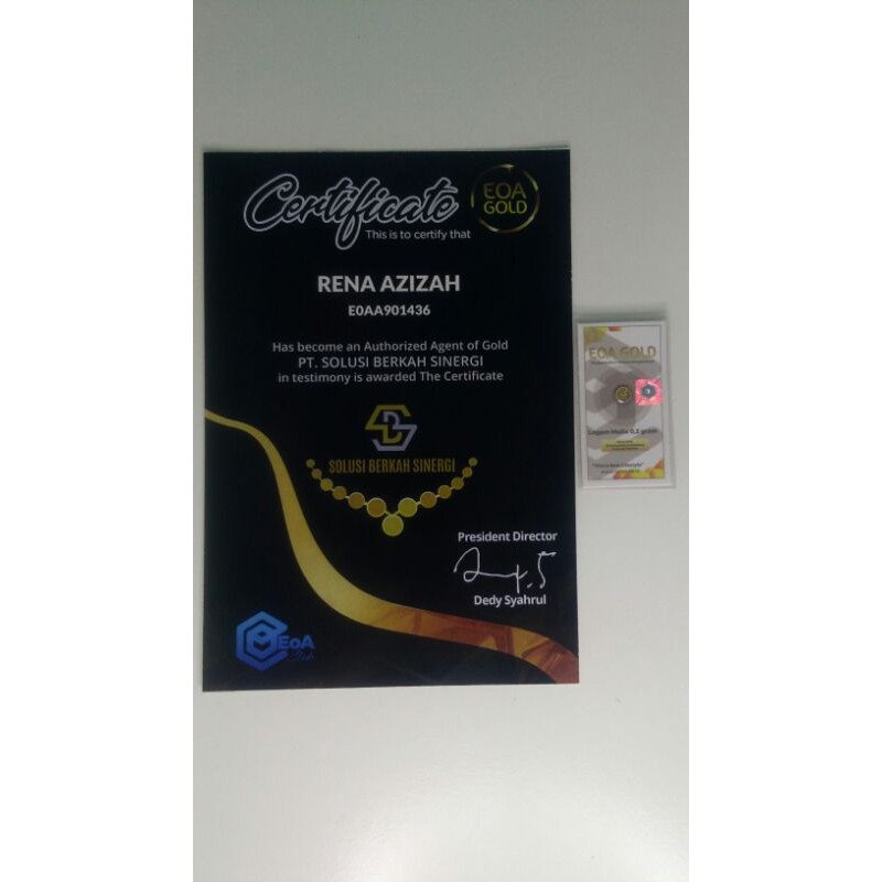 Logam Mulia Emas Batang EOA Gold 0.2 gr