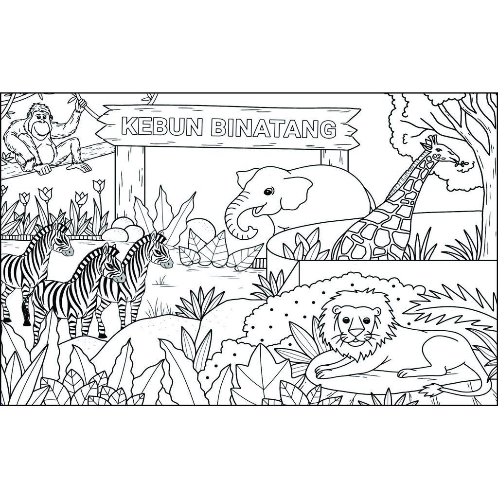 

Kertas Mewarnai Gambar TEMA TEMPAT REKREASI - Melatih imajinasi dan Kreatifitas anak