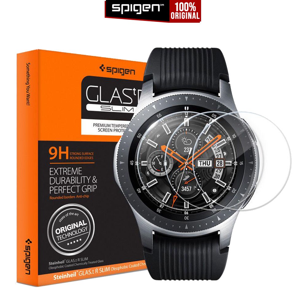 

Tempered Glass Galaxy Watch 46mm / Gear S3 Spigen Glas.tR Screen Protector Guard (3 Pack)