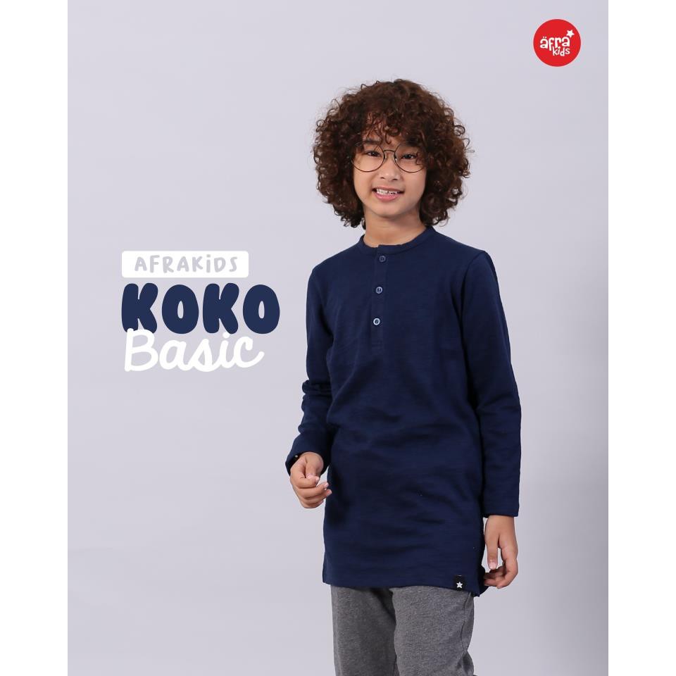 Baju Koko Anak Basic Afrakids New Collection KK001