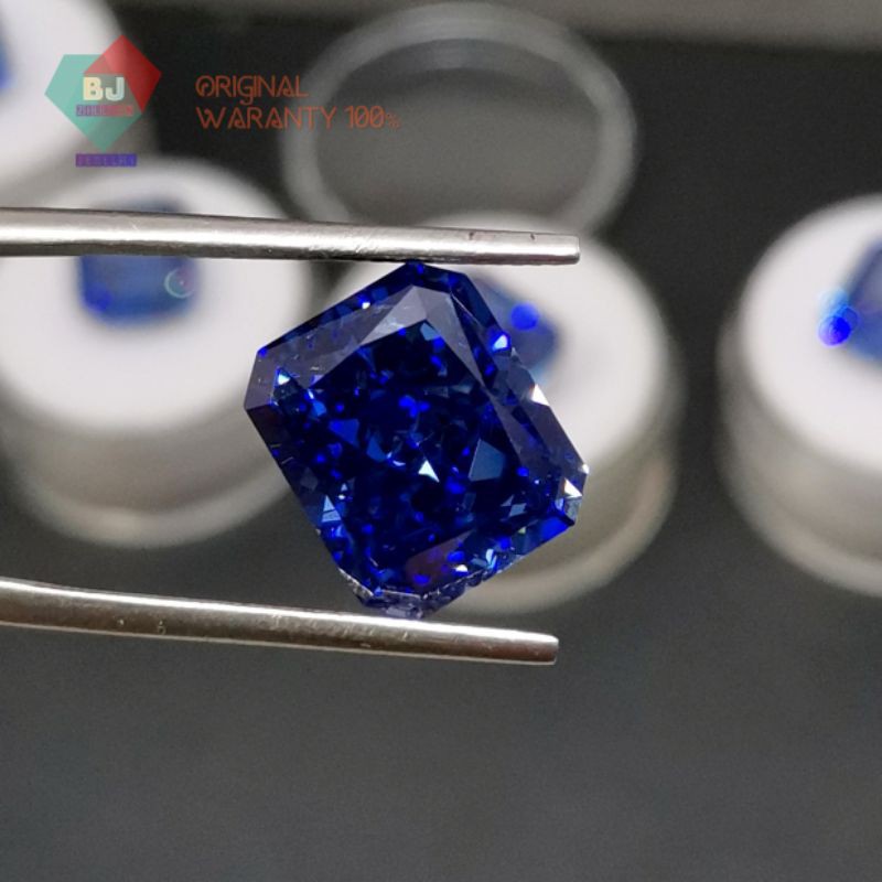 Premium Quality Batu Permata Simulant Diamond Fancy Blue A8 American Quality