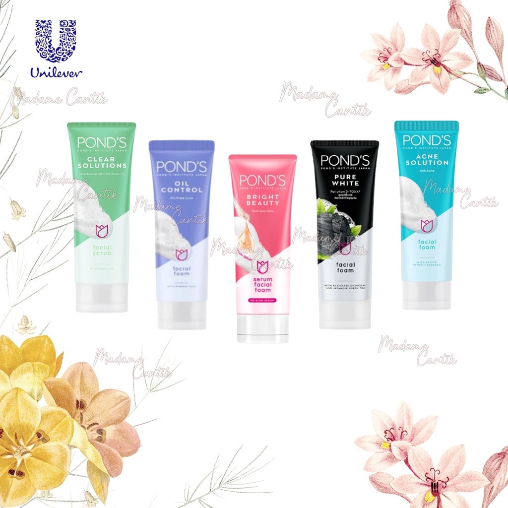 ✿ MADAME ✿ POND'S FACIAL FOAM SERIES - FACIAL WASH SABUN CUCI PONDS SCRUB BPOM