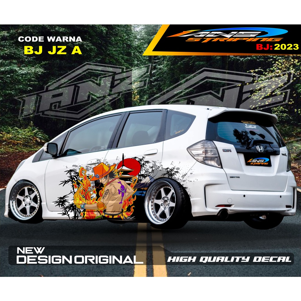 STIKER DECAL MOBIL HONDA JAZZ BRIO AGYA AYLA / VARIASI STICKER BODY SAMPING MOBIL BRIO MOBIL JAZZ / STIKER MOBIL