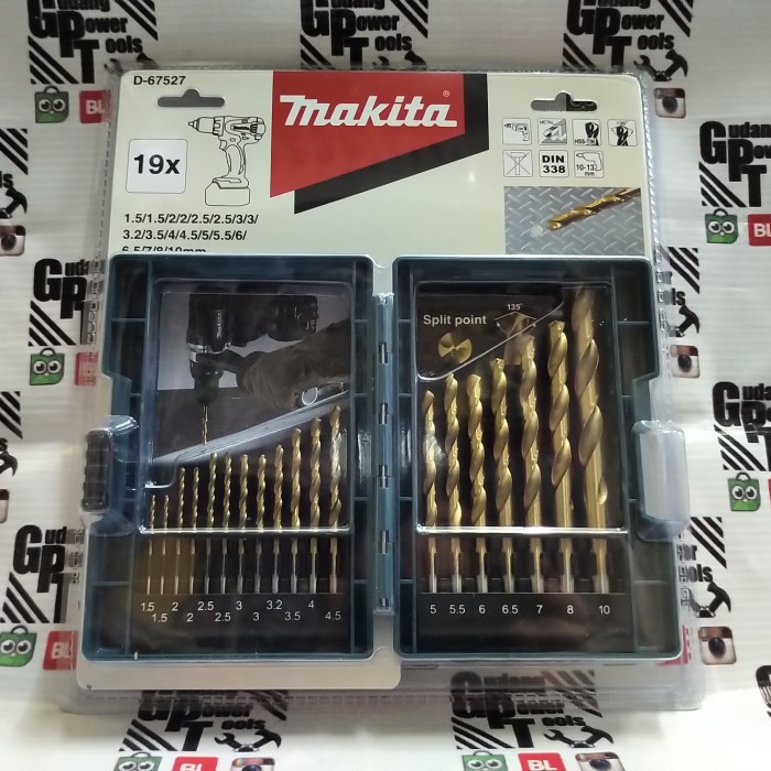 Mata Bor Besi HSS Set 19pc Makita / Mata Bor Besi HSS 19pc Makita