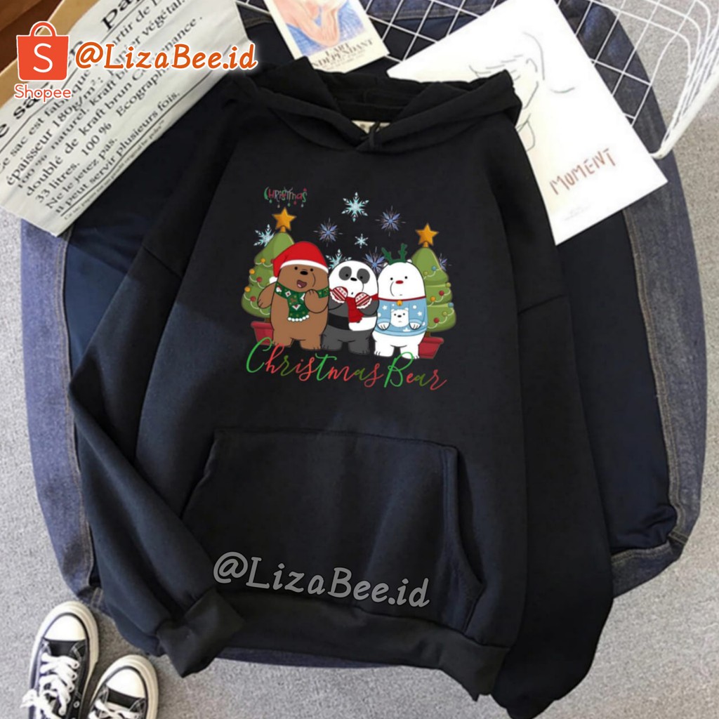 Hoodie Natal We Bare Bears Beruang Marry Christmas Baju Natal Marry Christmas Sweater Natal Jaket Natal Terbaru Hoodie Wanita Gambar Bears Oversize Korean Style Sweater Murah Tebal Xxl Kekinian Lilac Panda Boba