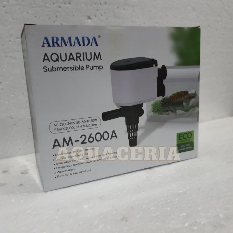 Mesin Pompa Celup Aquarium ARMADA AM 2600 A Powerhead aquarium 80cm - 1,2M