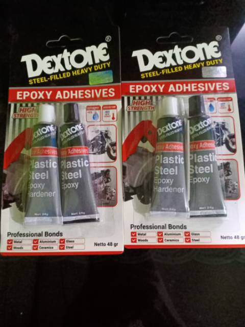 Lem Besi Dextone Standard 48 gr Epoxy Adhesive Lem 2 Jam / 2 Hours Lem Serbaguna Lem Campur 48g