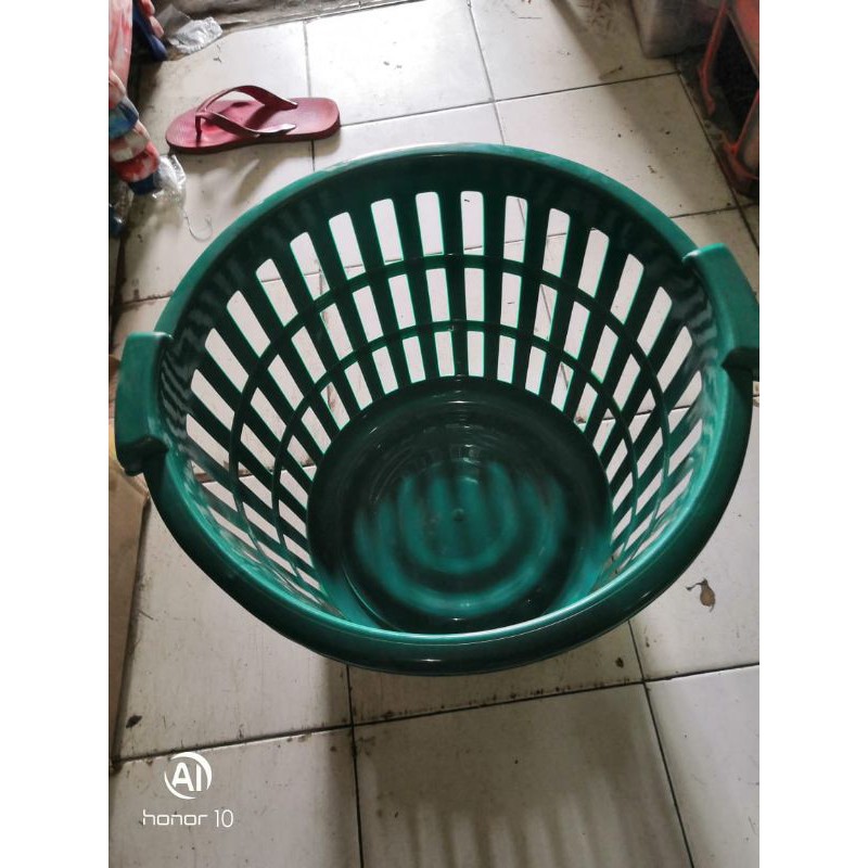 keranjang baju bulat laundry basket plastik