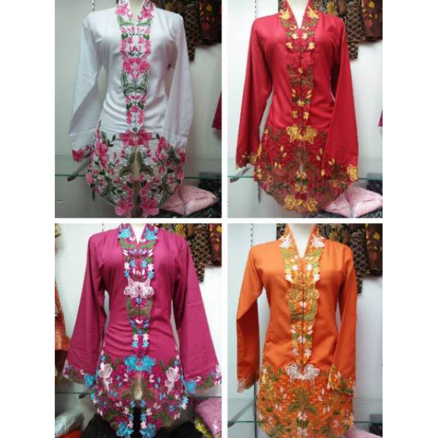 Kebaya Encim Bordir Kebaya Guru Kebaya Seragam WARNA MERAH Kebaya Encim Bordir Kebaya Guru Kebaya Seragam WARNA MERAH