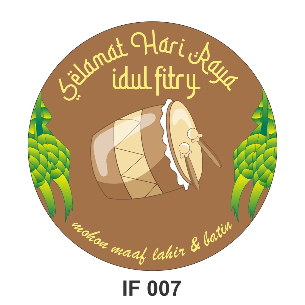 

Sticker IDUL FITRI label (IF-007) Toko Olshop Packaging print & cut (1 SET ISI 100 PCS)