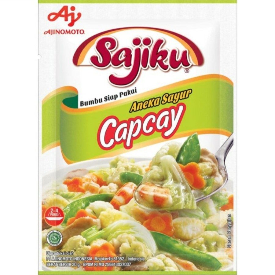 

SAJIKU BUMBU SAYUR CAPCAY 20gr Ajinomoto Sajiku Sayur Capcay 20gr