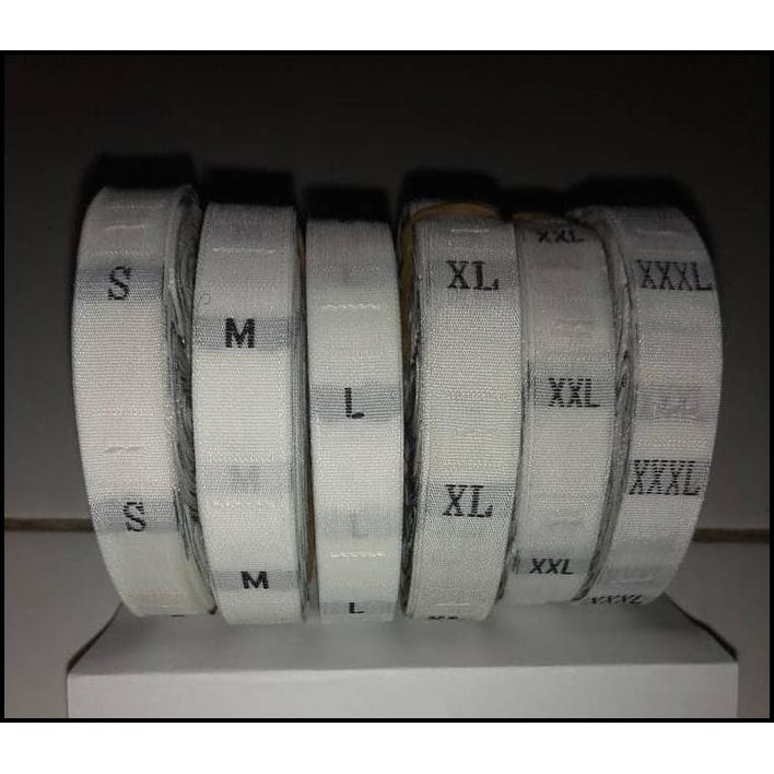 

LABEL SIZE / LABEL BAJU WARNA PUTIH (S - XXXL)